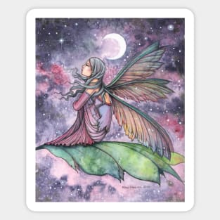 Drifting Away Fairy and Moon Fantasy Art by Molly Harrison Sticker